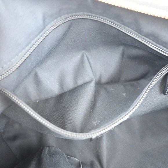 GUCCI Logo GG Pattern Sherry Shoulder Bag Canvas Leather Black Italy - Picture 9 of 16